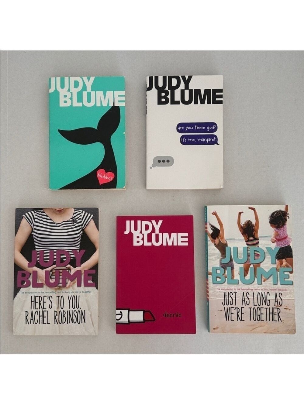 Judy Blume Books Lot of Five Books/Preteen Tweens Teens Girls Reading 8-14 years